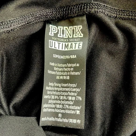 Victoria’s Secret Pink Ultimate black & white leggings.  Size Small. - Picture 7 of 7